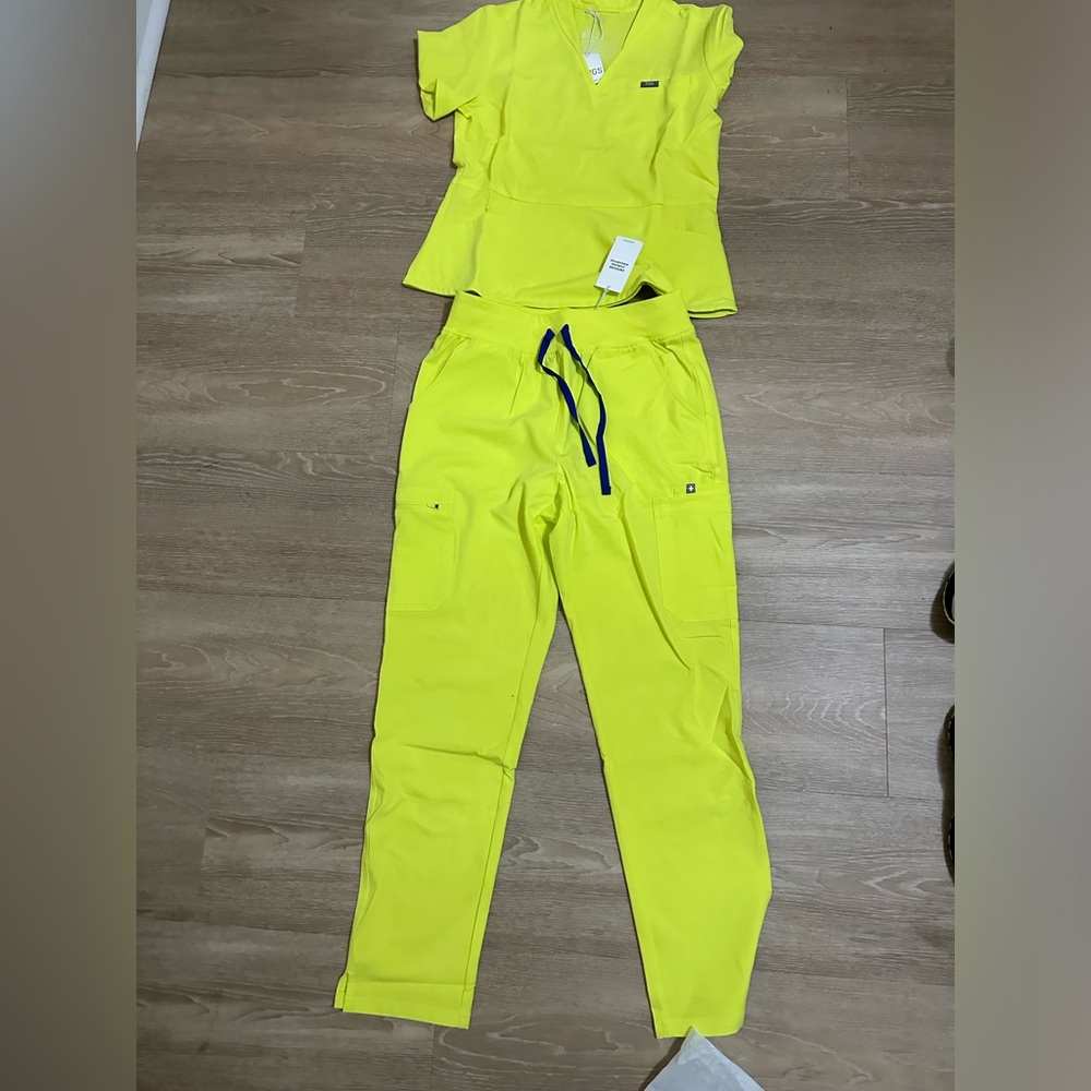 Figs lime green scrubs